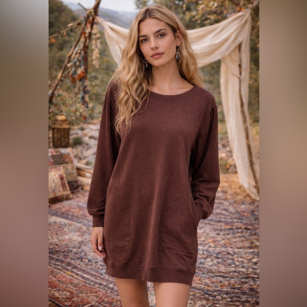 Anthropologie Daily Practice Short Faded Sweater Dress